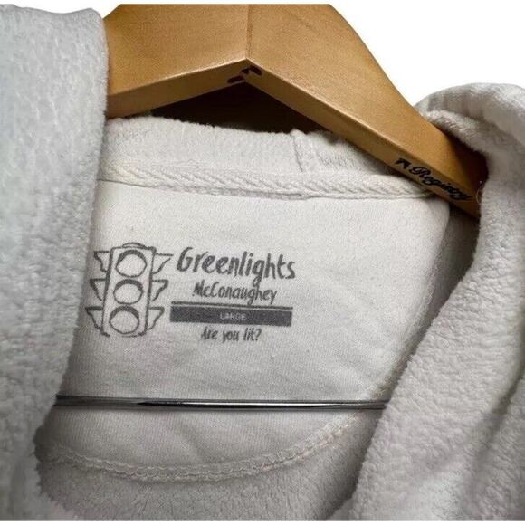 Matthew McConaughey Limited Edition Greenlights Are You Lit Hoodie Size Large - Picture 4 of 5